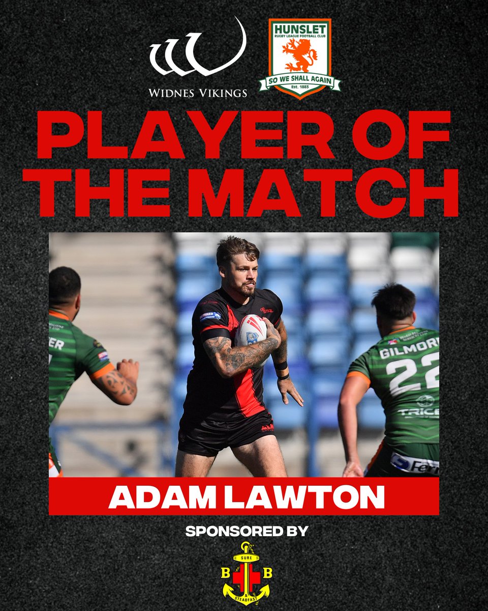 🏅 You voted for <a href="/12_lawton/">Adam Lawton</a> as your Player of the Match for his performance against Hunslet on Sunday! 👏

A big impact off the bench! 🙌

#VikingsForevermore