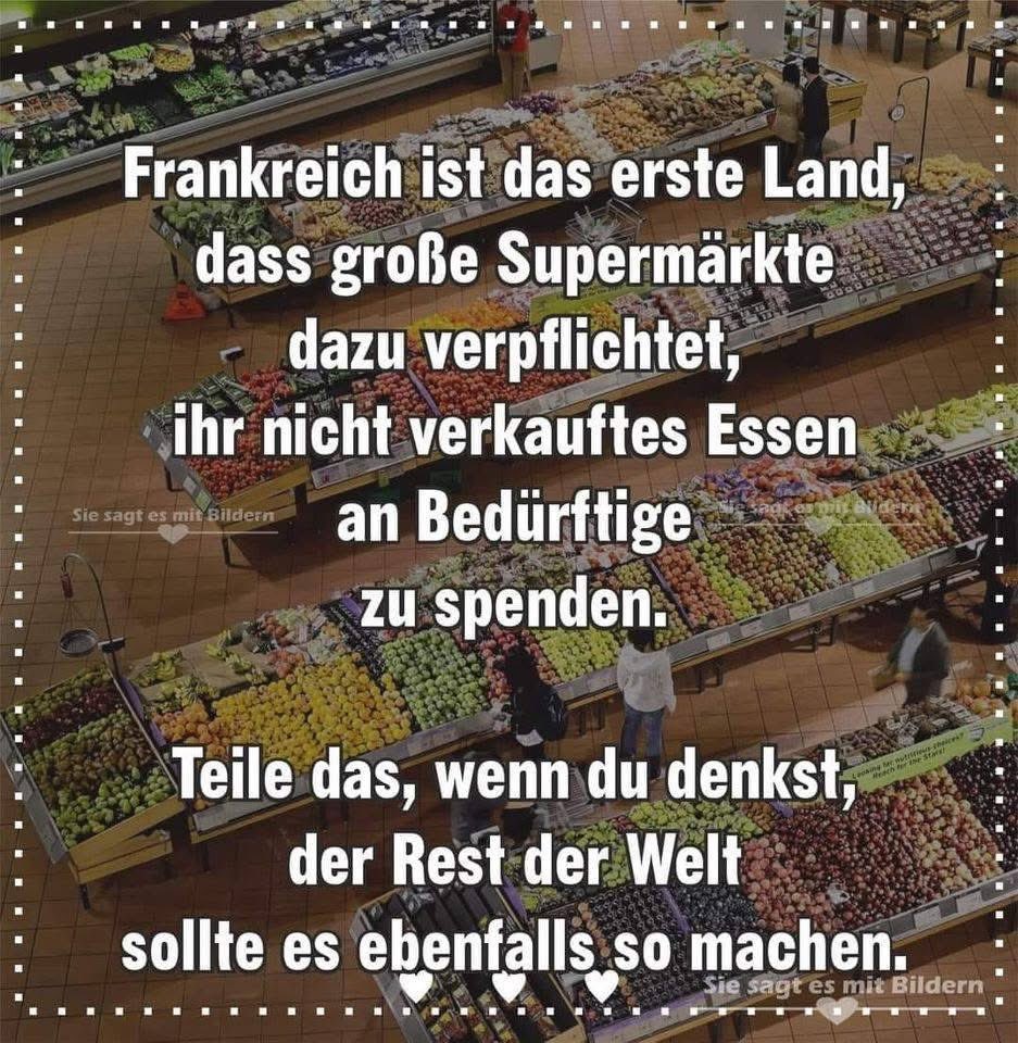 Bitte teilen. Es landet viel zu viel im Müll.