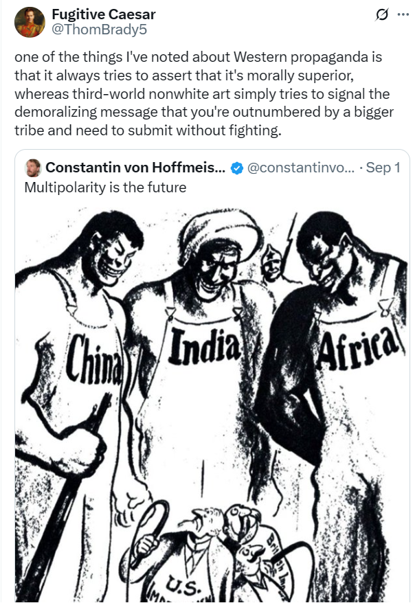 This is not "third-world nonwhite art."

The artist was a Grade-A Colonial Old Stock American.

Robert Minor of Texas was descended from Revolutionary War officer John Minor, and from Sam Houston on his mother's side.