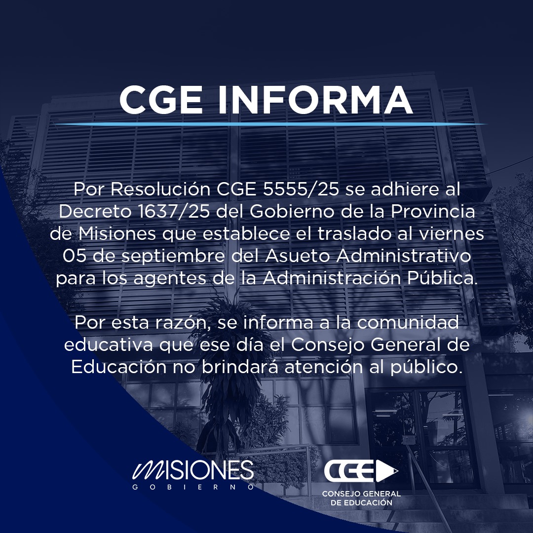 ➡️ 05/09 Asueto Administrativo. Adhesión Decreto 1637/25.