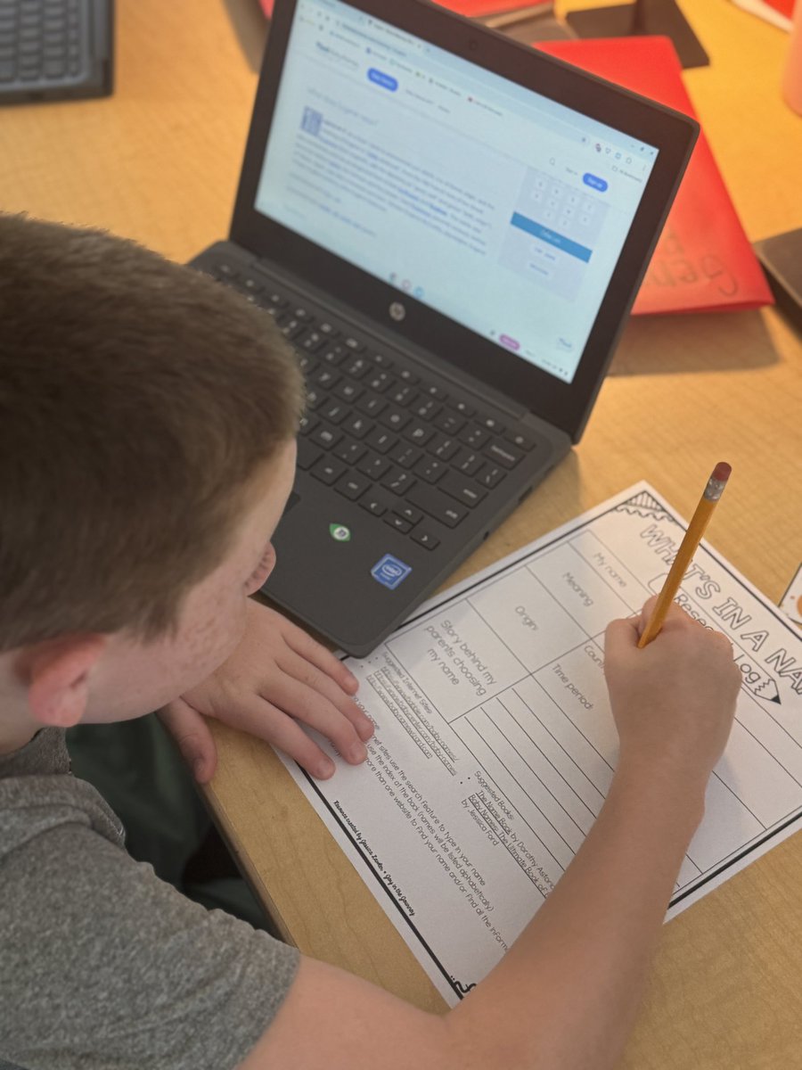 What's in a name?! We are now getting to research the meaning &amp; origin of our names! 💻🔎