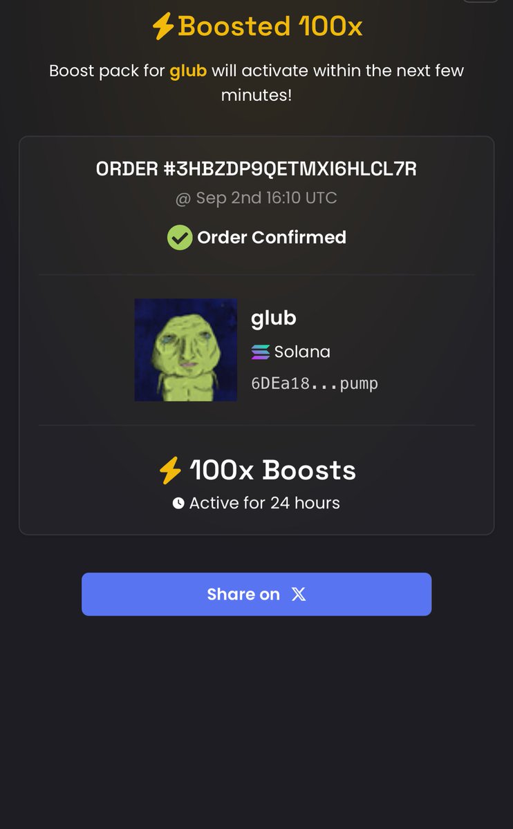 chetish_glubish's tweet photo. As what I promised 100 boosts paid $GLUB 

100M ⌛️ https://t.co/E4CW7wh9DX