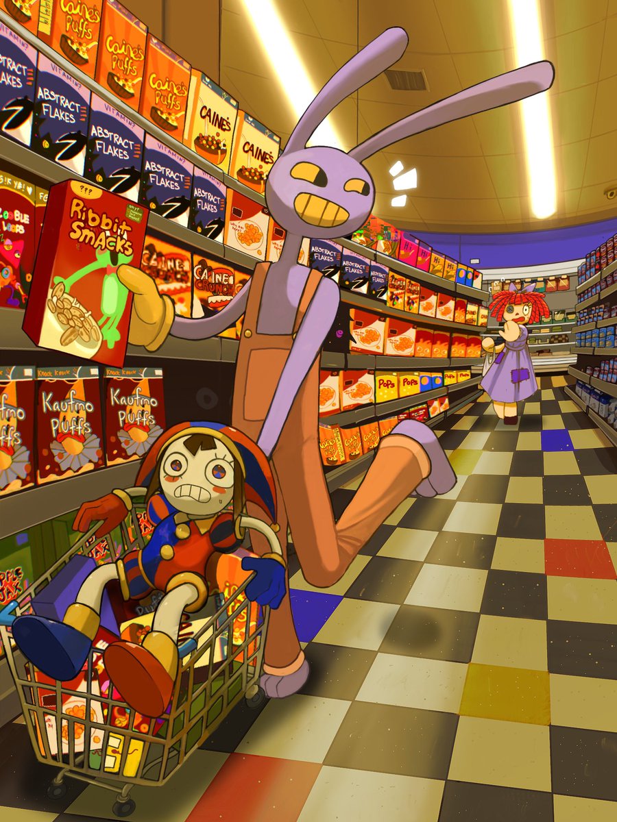 JAX NO! THOSE CEREALS ARE BAD FOR YOU!
#TheAmazingDigitalCircus