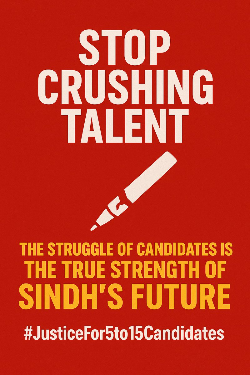 Corruption destroys futures, but merit builds nations! ✊
We demand transparency, fairness, and justice for all candidates.
#JusticeFor5to15Candidates
#SaveMoroSaveSindh