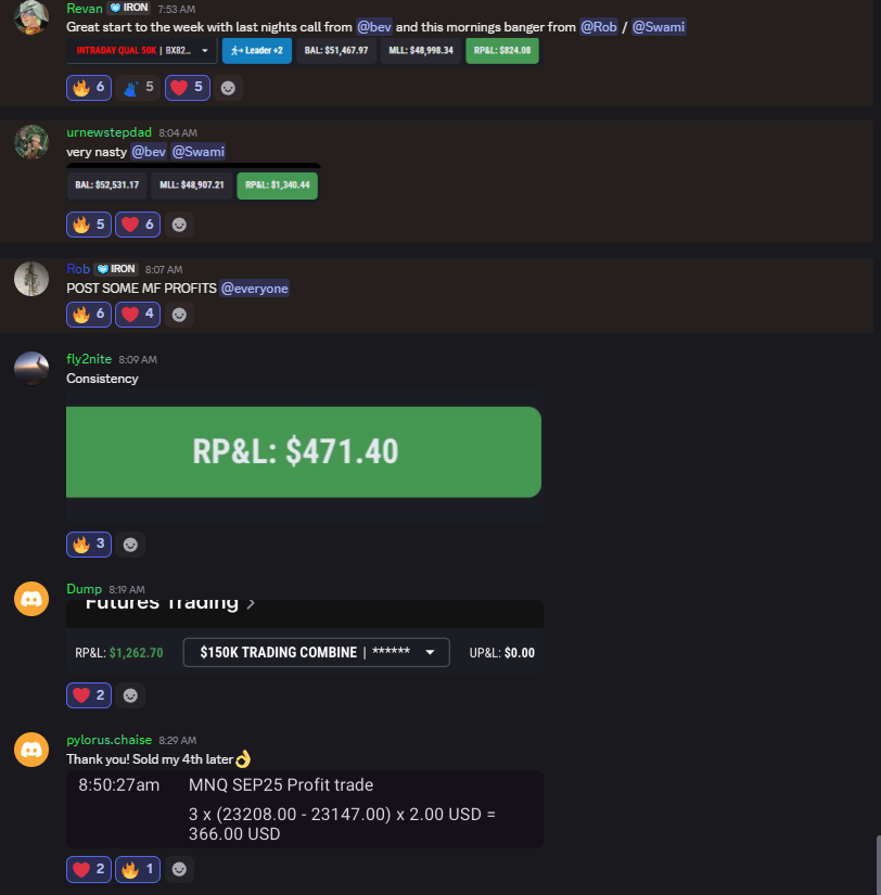 Caught +130 points on $NQ longs this morning with <a href="/swamitrad3s/">Swami</a> while live trading for the cord. Trims at internals and trailed stops on the rest, wanted 331 as ultimate TP but happy with what we got.

Members ate too - everything we do is completely free: discord.com/invite/FZh8szf…