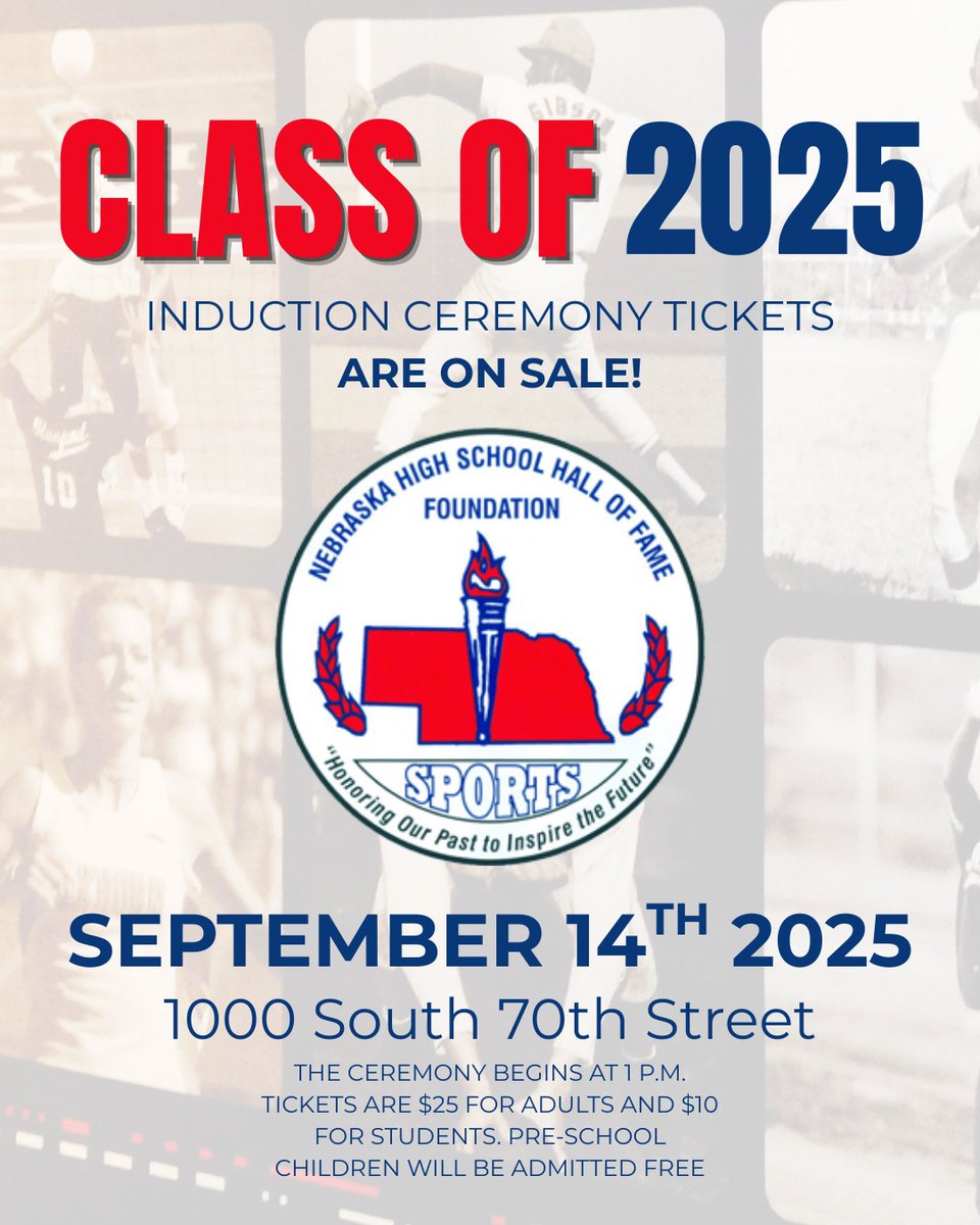 It's almost induction time at the Hall of Fame! Get your tickets today and see our Nebraska natives AND legends become part of history! 🏆 Get your tickets HERE and NOW:   lcoc.weblinkconnect.com/atlas/events/n…