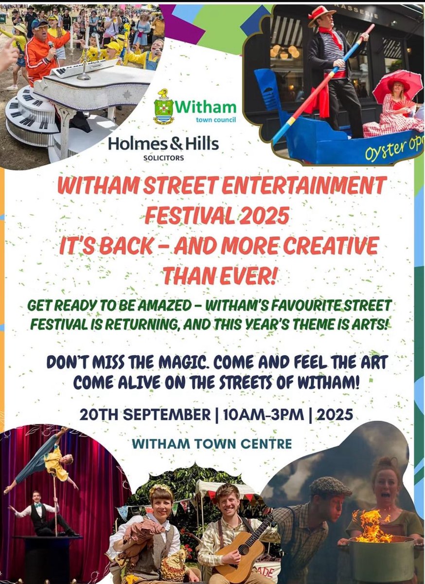 NorvilJosephine's tweet image. Norvil &amp;amp; Josephine is performing their "Top Hat Act" at Witham Street Entertainment Festival on the 20th of September 2025. Come to see us. ;-

#outdoormagic #streetperformance

witham.gov.uk/wtcevents/with…