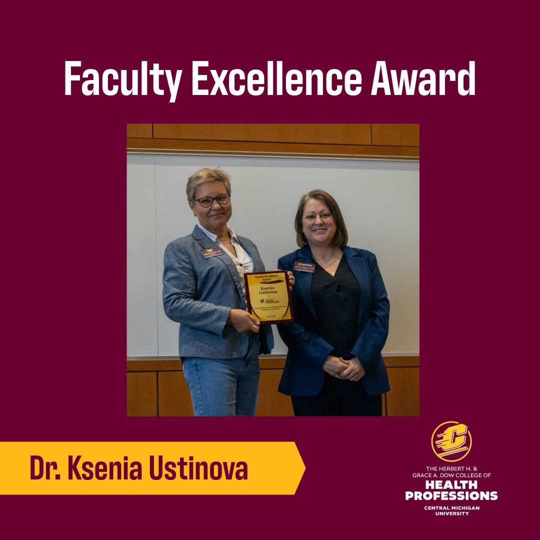 Congratulations to Dr. Ksenia Ustinova who was the recipient of the Faculty Excellence Award this fall 🔥⬆
