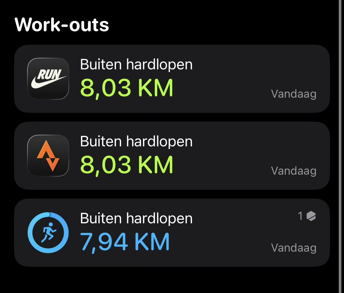 Anyone else having issues with iOS26 beta logging every workout multiple times when using different apps? Before, they would just be aggregated into one.