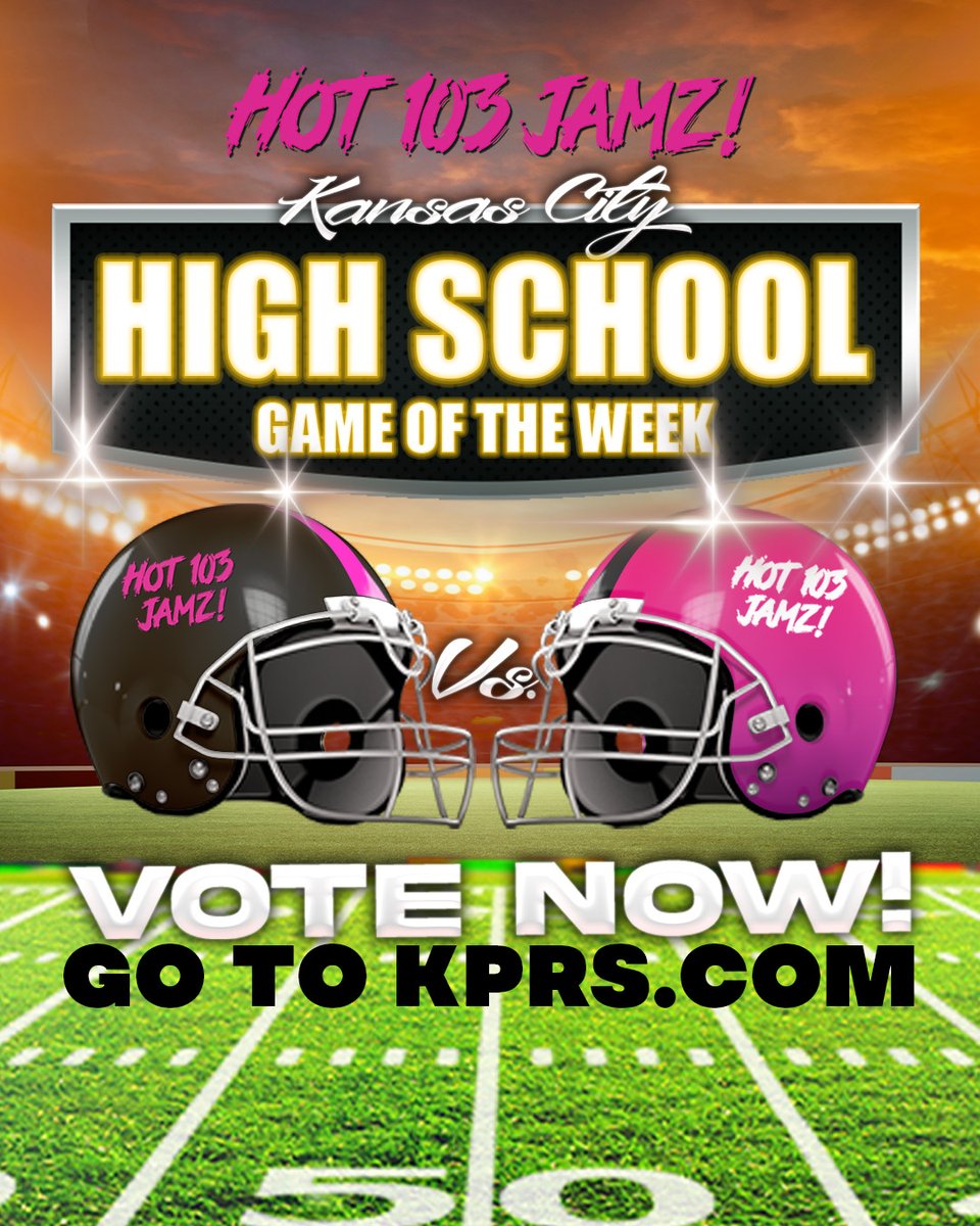 Hot103Jamz's tweet image. Hot 103 Jamz High School Game of the Week IS BACK!!! Go to KPRS.COM and get your vote on for Week 1! #kcmo #kck #gameoftheweek #football #fridaynightlights #chiefskingdom #letsgo
🏈
Lincoln Prep Academy vs St. Mary's at Lincoln Prep Academy @ 7:00PM
🏈
Van Horn HS