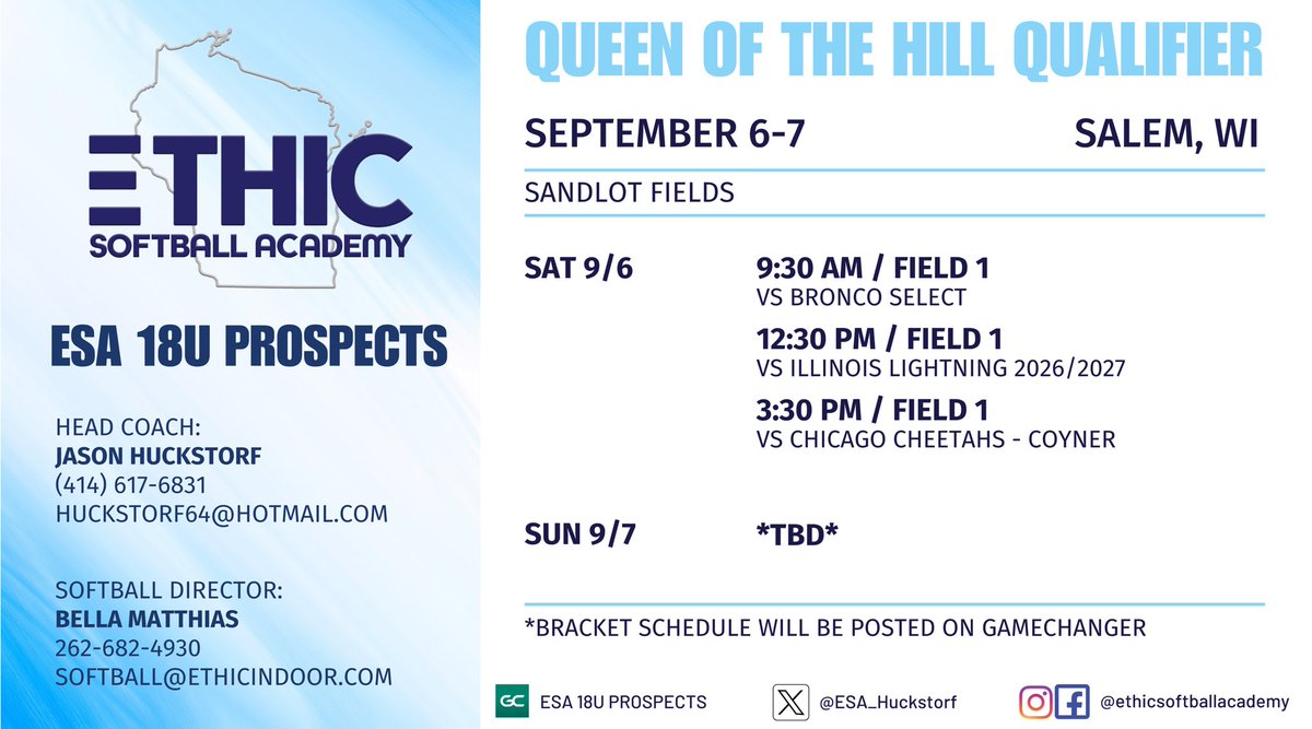 Game Schedule for the Queen of the Hill Qualifier in📍Salem, WI!! 💥

<a href="/olivia_czuk/">olivia czuk</a> <a href="/emmasoftball88/">Emma Hammersley</a> <a href="/OliviaAlf253564/">Olivia Alf</a> <a href="/DanyelleChalle/">Danyelle Challe</a> <a href="/AlysonStal68239/">Alyson Staley</a> <a href="/JaedaZackery/">Jaeda.zackery</a> <a href="/Arowicki99/">Alejandra Rowicki</a> <a href="/JasonHuckstorf/">Jhuck64</a>