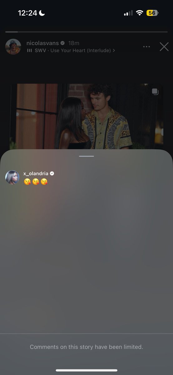 only his girl can comment on his shit OH WOW