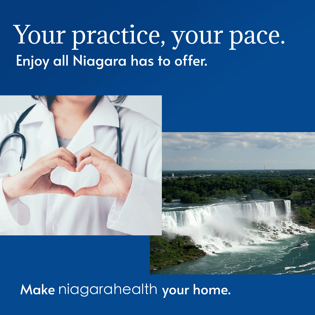 Tired of the grind? #NiagaraHealth offers flexible practice options and a supportive team—so you can do your best work and still have a life.

Join our team of talented physicians: ow.ly/sRsv50W1Qaq

#WorkLifeBalance #PhysicianJobs #NiagaraHealth #PhysicianWellbeing