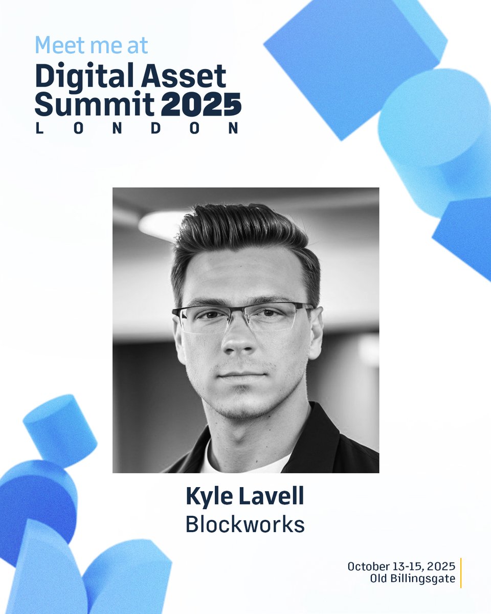 Digital Asset Summit 2025에서의 Kyle Lavell 홍보 이미지