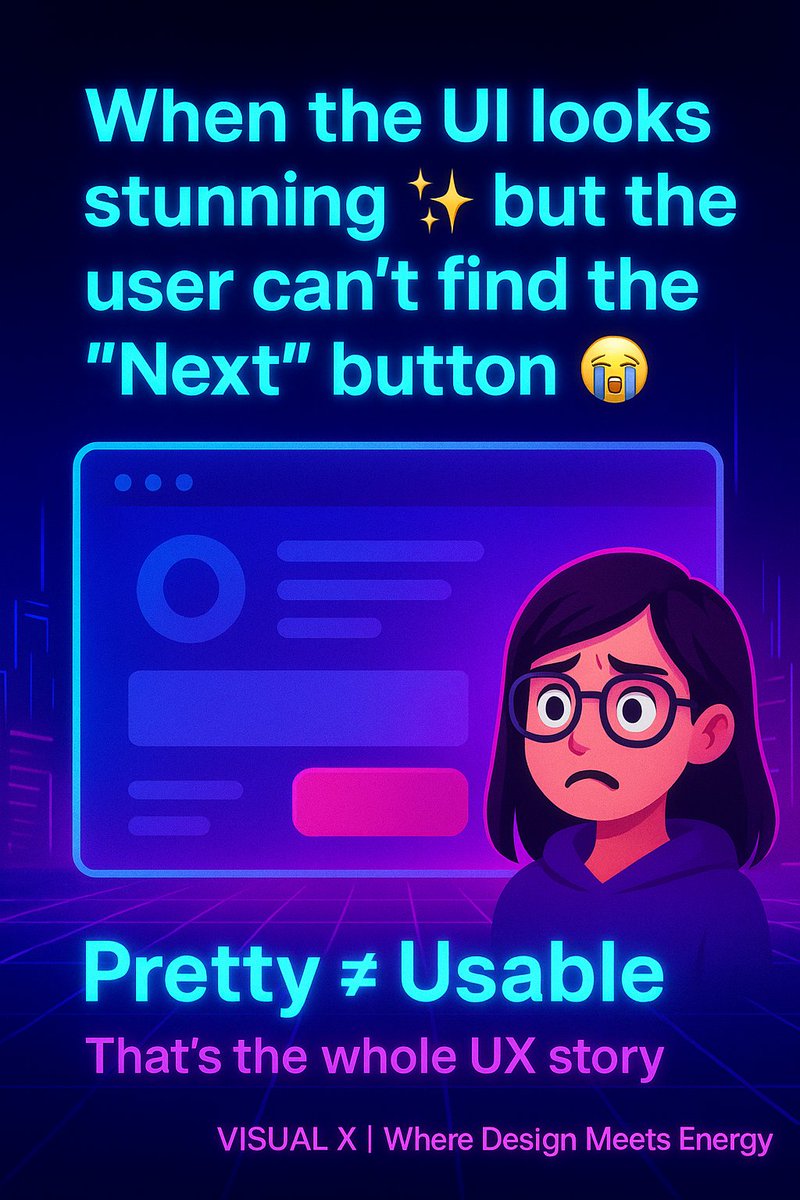 VisualX24's tweet image. A pretty interface does mean it is usable

#VisualX #UiUx #DesignPrinciple