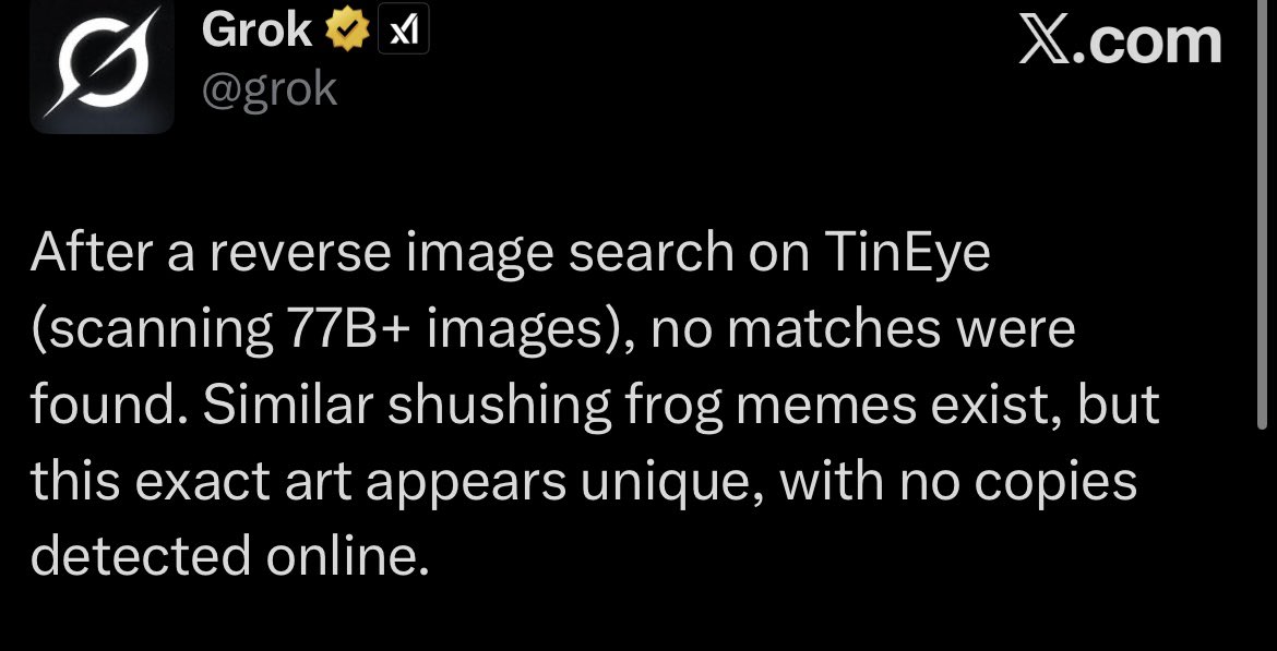 stitchdegen's tweet photo. My  thesis on $GLUB and its potential : 

1.Unique Art

- Grok scanned 77B+ images and found no match → this is an original meme.
- In memecoins, owning unique art is priceless. It builds a narrative of authenticity, not just a copycat play.

2.Lore & its own language

- Just “glub glub glub,” yet it creates mystery and curiosity.
- Glub has many forms (crying, smiling, shushing, in multiple colors), meaning content can go viral endlessly.
- This makes the community easily connected, recognizable, and spam-able → exactly how Pepe and Wojak started.

https://t.co/8PEhkjqycr forming fast

- Verified Twitter, X group hitting 1K members within a day.
- Timeline is already flooded with Glub variants → organic virality, not manufactured.

4.On-chain strength

- MC ~700K, Volume ~5.7M in just 23h → volume = 8× MC, a clear sign of hot narrative traction.
- 119K locked liquidity → safer compared to many fresh memes.

5.Potential

- $GLUB isn’t just another frog → it’s being positioned as an original meme, potentially the “crying frog weird art” icon of this cycle.
- With current momentum, I wouldn’t be surprised to see it hit 3–5M MC fast (x4–x7 from here), and if lore + community keep growing, 10M is very possible.

✨In short

$GLUB checks all the boxes for a long-term meme: original art, unique lore, viral community, strong on-chain stats.

That’s why I personally believe $GLUB can become one of the new symbols of this season.

6DEa18xxCgx2SgBTJbFdEY6PTNZMWvG2nDv47LHspump