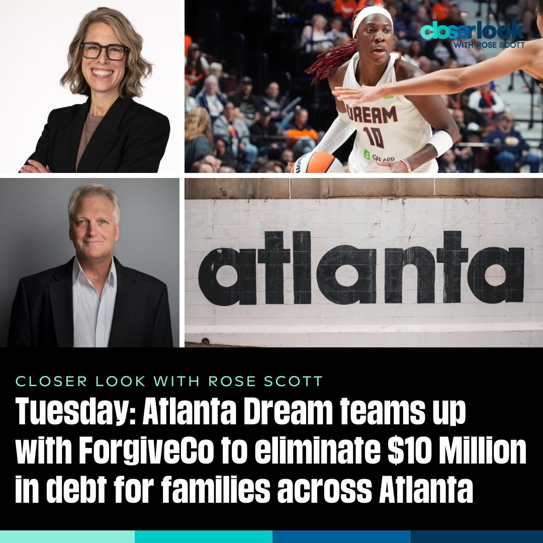 On today's #CloserLookWABE with @WABERoseScott: More than 3,500 #Atlanta recipients are expected to receive #debt relief thanks to a partnership between the <a href="/AtlantaDream/">Atlanta Dream</a>, @ForgiveCo_PBC &amp; CashApp. Learn more at 12pm &amp; 8pm EST on @WABENews &amp; WABE.org #debtrelief