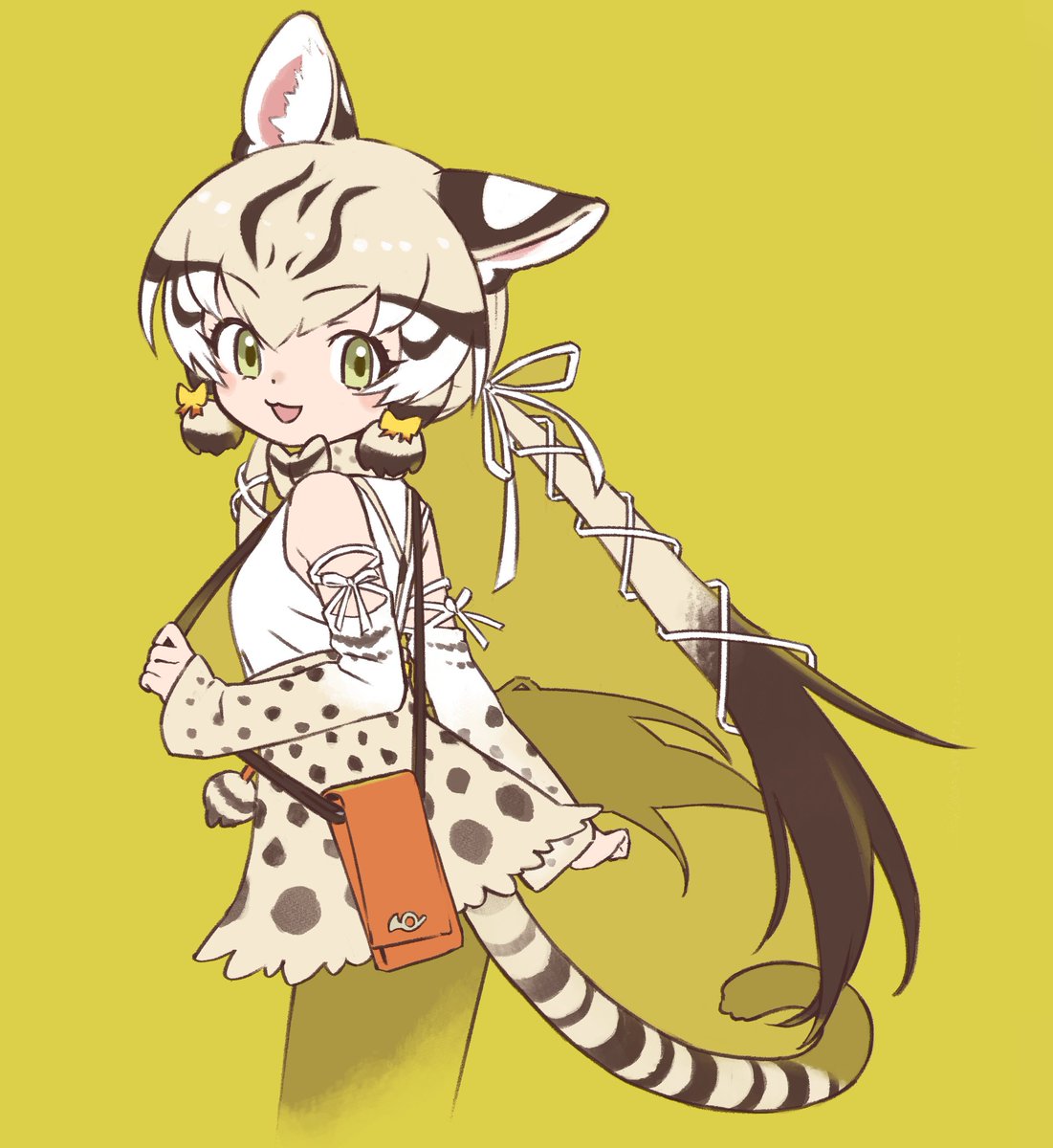 おジョフ3周年おめでとう〜🎉🎉🎉
ジョフに似合いそうなバッグを見かけたのでモデルになってもらいました！ #ジョフのお絵かきちょう