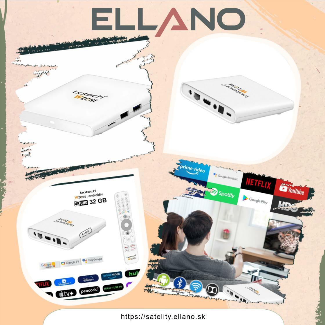 Ellanosk's tweet image. Zažite revolúciu v zábave s najnovším Botech WZONE 4K Android TV Box! Buďte medzi prvými, ktorí objavia jeho úžasné funkcie a výnimočný výkon. Preskúmaj teraz! #TechNovinky #Zábava 

Nakúpte teraz satelity.ellano.sk/botech-wzone-4…