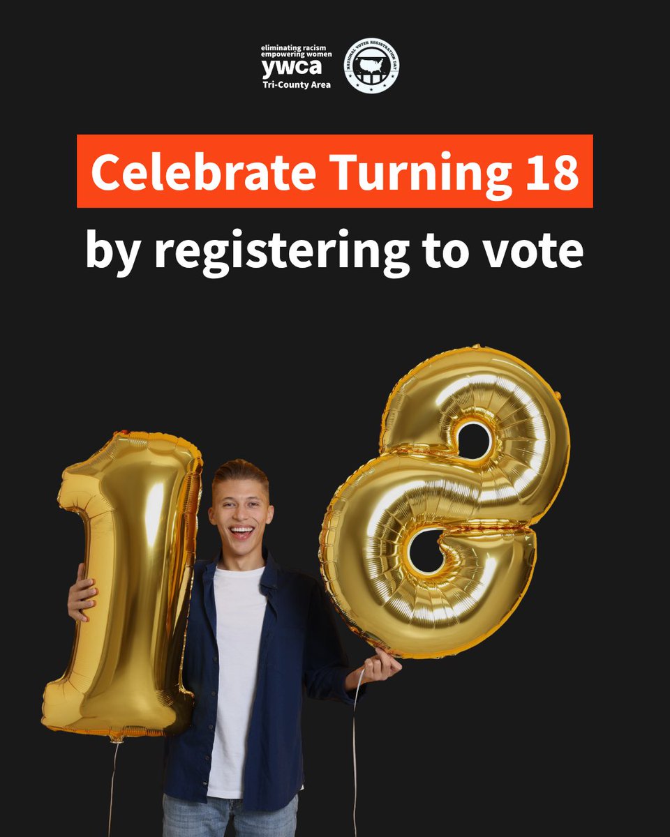 Just turned 18? 🎉  

Your voice matters and your vote counts! Join us and get registered this #NationalVoterRegistrationDay2025! 

Visit nationalvoterregistrationday.org/register-to-vo… to learn more! 

#YW3CA #VoterRegistration #GetVoteReady