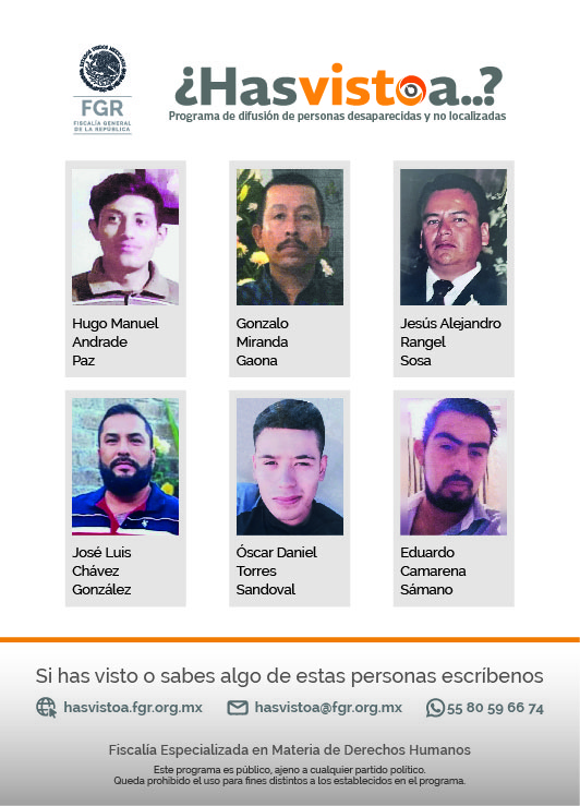 CEDH Veracruz (@cedhveracruz) on Twitter photo Tu participación es importante.
Si tienes alguna información, escribe al correo hasvistoa@fgr.org.mx alguien podría tener un dato que ayude a encontrarle.
Visita: fgr.org.mx/swb/hasvistoa
#desaparecidos #Desaparecidas #HastaEncontrarte #México Tu participación es importante.
Si tienes alguna información, escribe al correo hasvistoa@fgr.org.mx alguien podría tener un dato que ayude a encontrarle.
Visita: fgr.org.mx/swb/hasvistoa
#desaparecidos #Desaparecidas #HastaEncontrarte #México