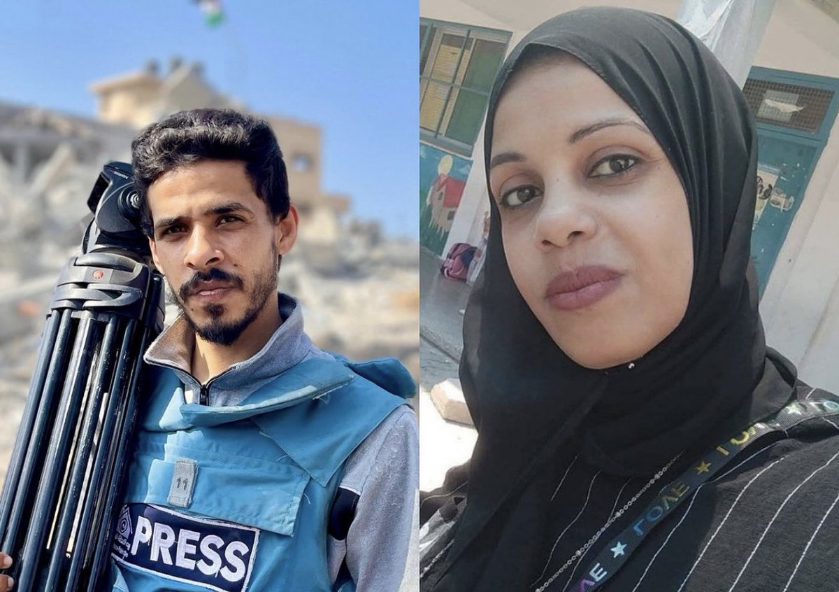 بالأمس فقط أكثر من 150 وسيلة إعلامية من 50 دولة أطلقوا حملة دولية لإدانة جرائم قتل الصحفيين التي ارتكبتها إسرائيل 

ولم تمر 24 ساعة على هذا الاحتجاج العالمي حتى قتلت إسرائيل الصحفية إيمان الزملي والصحفي رسمي سالم ليرتفع عدد الشهداء من الصحفيين إلى 249 منذ بداية الحرب