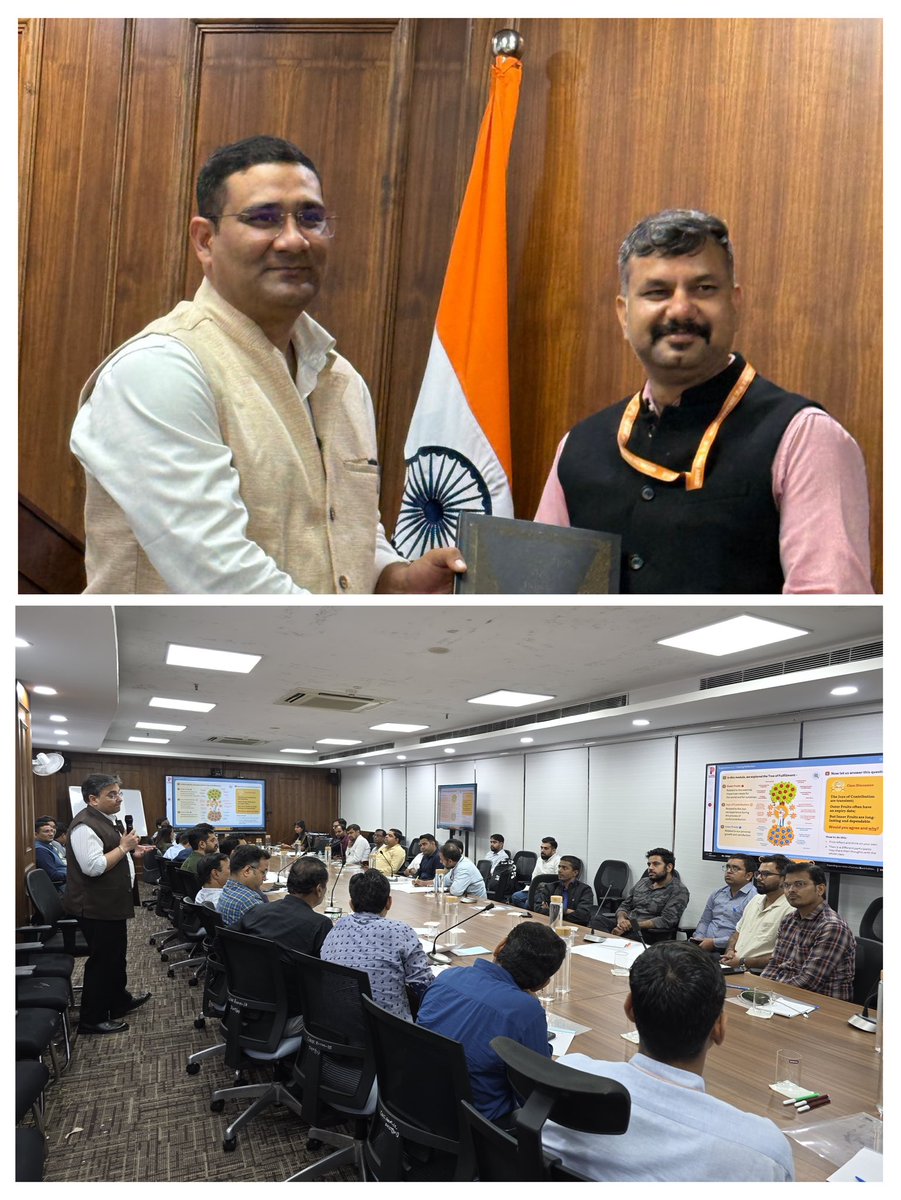 incometaxdelhi's tweet photo. आयकर महानिदेशक (अन्वेषण), दिल्ली कार्यालय द्वारा 26 एवं 27 अगस्त 2025 को “राष्ट्रीय कर्मयोगी प्रशिक्षण कार्यशाला” का आयोजन किया गया। आयकर महानिदेशक (अन्वेषण), श्री मनोज पांडे, के मार्गदर्शन में आयोजित इस कार्यशाला में दो बैचों के माध्यम से कुल 75  कर्मचारियों ने भाग लिया। प्रशिक्षण का संचालन मास्टर ट्रेनर श्री आकर्षण सिंह (अपर आयकर निदेशक), श्री नितिन कुमार जैमन (अपर आयकर आयुक्त) और सुश्री प्रतिभा मीणा (अपर आयकर आयुक्त) द्वारा किया गया। 

इन कार्यशालाओं का उद्देश्य आयकर विभाग के अधिकारियों और कर्मचारियों को बेहतर, नागरिक-केंद्रित सार्वजनिक सेवाएं प्रदान करने के लिए सशक्त बनाना है।