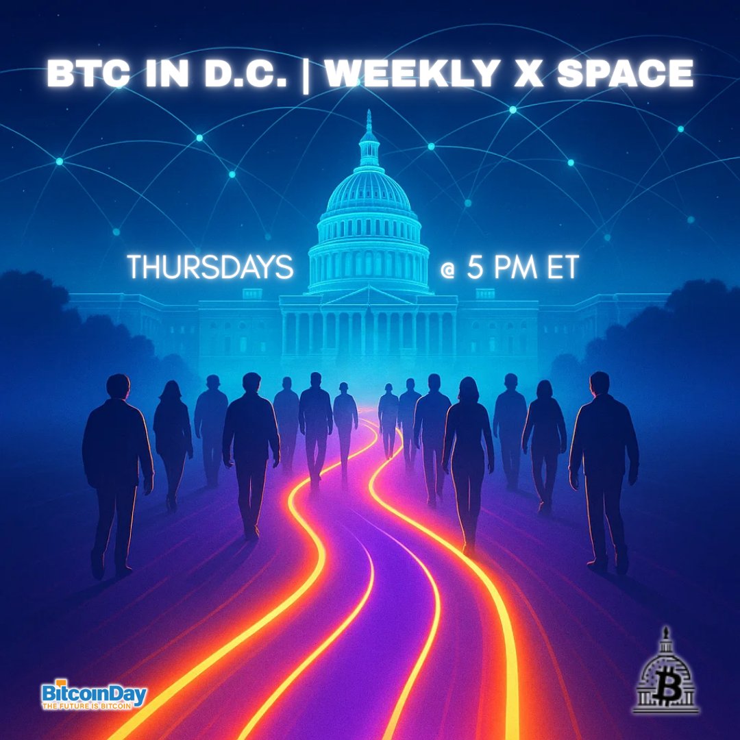 The road to BTC in D.C. starts now.

We're kicking off a weekly X Space series every Thursday at 5 PM ET leading up to the event, featuring so many of our incredible speakers. Think of it as a casual hangout where you get a sneak peek of the conversations and topics, get your