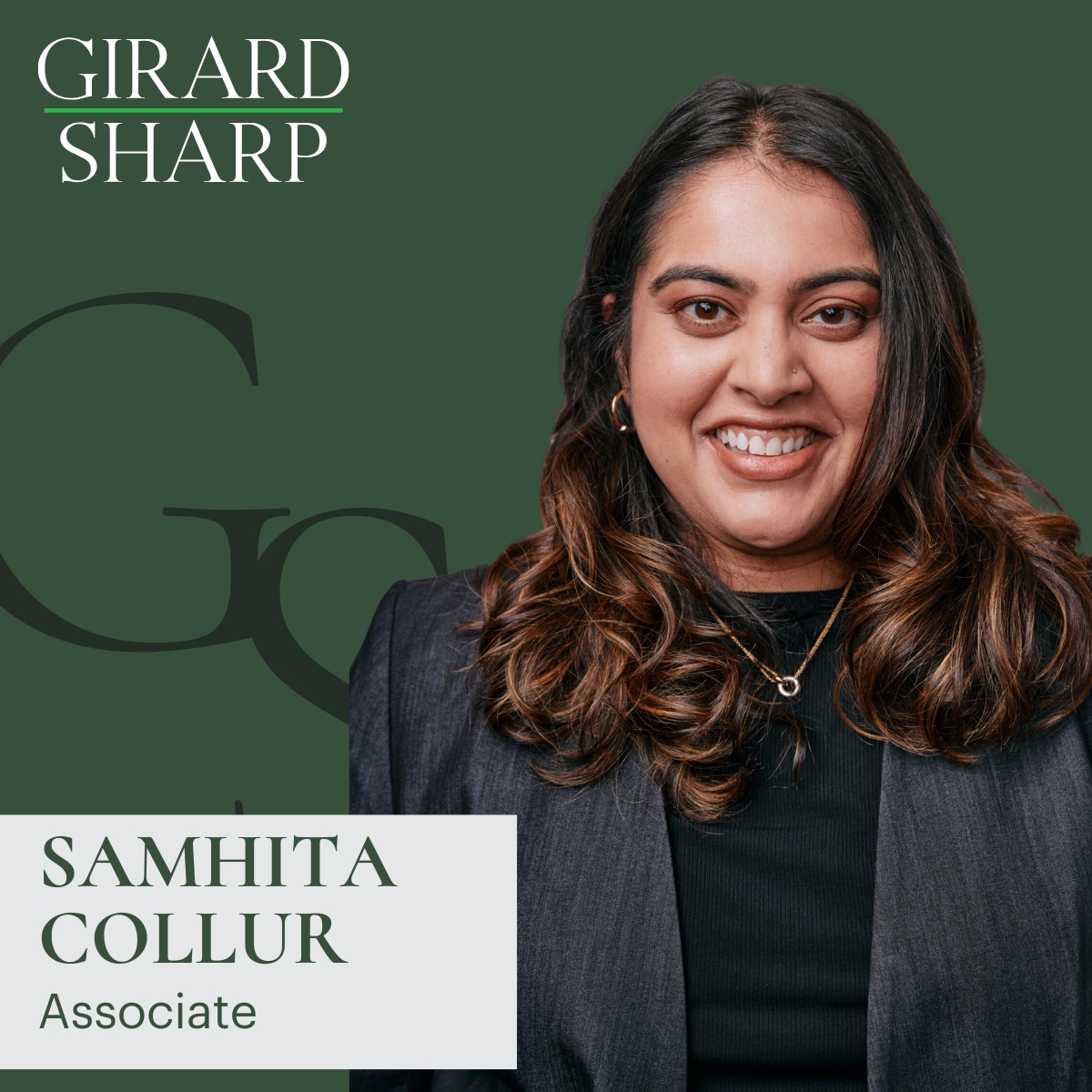 Meet Samhita Collur, a Wisconsin Law grad and Best Oral Advocate honoree, who brings Supreme Court internship experience to her advocacy for plaintiffs in class actions and complex litigation.

Learn more: girardsharp.com/attorney/samhi…

#LawyerSpotlight