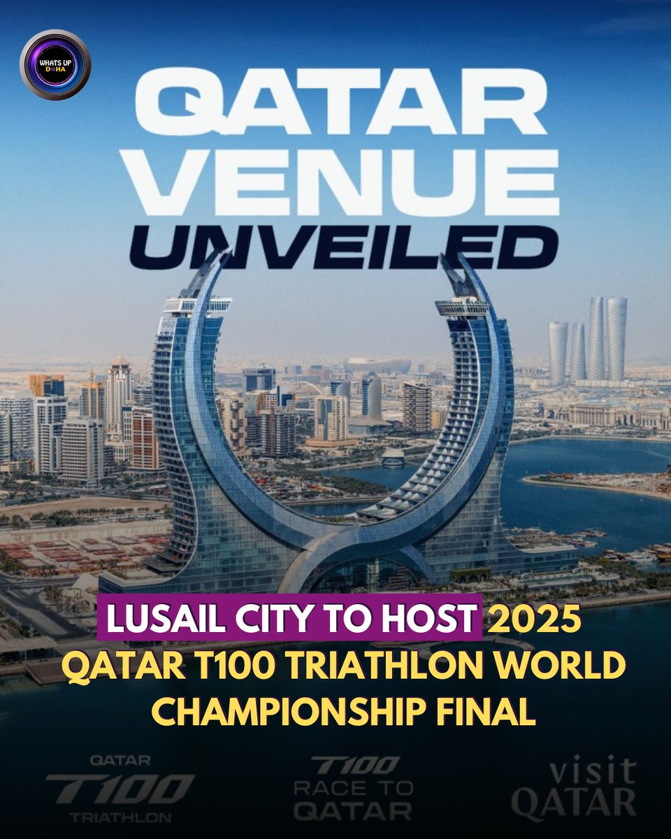 Visit Qatar, together with the Professional Triathletes Organisation (PTO), World Triathlon and Qatar Cycling and Triathlon Federation, has unveiled that Lusail City will host the 2025 Qatar T100 World Championship Final, scheduled for December 10–13, 2025.