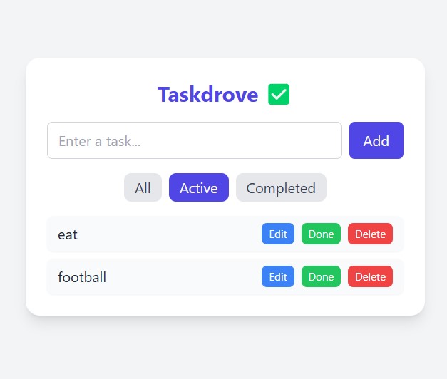 toluwanimi605's tweet image. Just built Taskdrove ✅ @Web3Bridge — a clean and modern React + Tailwind to-do app. Simple, fast, and saves your tasks in localStorage. Live on Vercel 🚀
👉taskdrove.vercel.app
@jolah99
#JavaScript #webdevelopement #WebDev