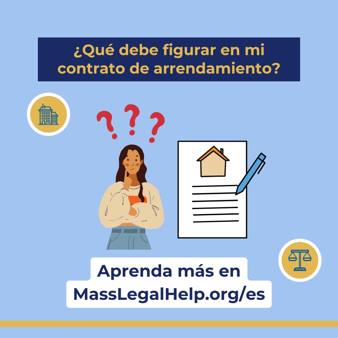 MassLegalHelp's tweet image. When you are renting a home in Massachusetts, you may have a lease or contract. Learn more about what should and should not be included in your lease agreement.

In English: masslegalhelp.org/housing-apartm…

En español: masslegalhelp.org/es/vivienda-ap…
