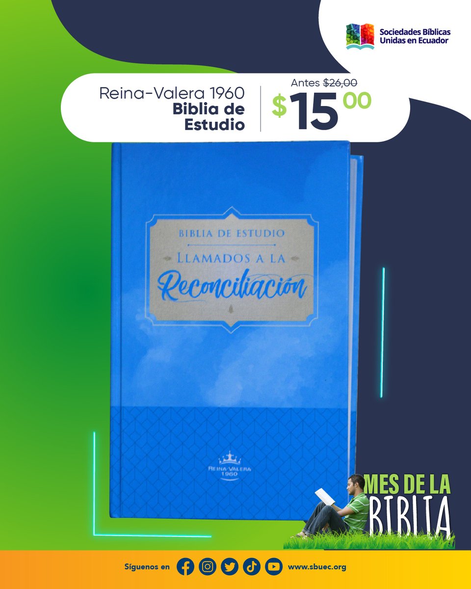 🌟 Celebremos juntos el Mes de la Biblia 🌟
📖 La Palabra de Dios al alcance de todos.
👉 Hasta el 50% Dcto. en Biblias y recursos bíblicos.
🛒 Compra online en tiendabiblica.com
📍 Visítanos en Quito y Guayaquil
📲 Pedidos: +593 99 517 7449 – Consulta envíos