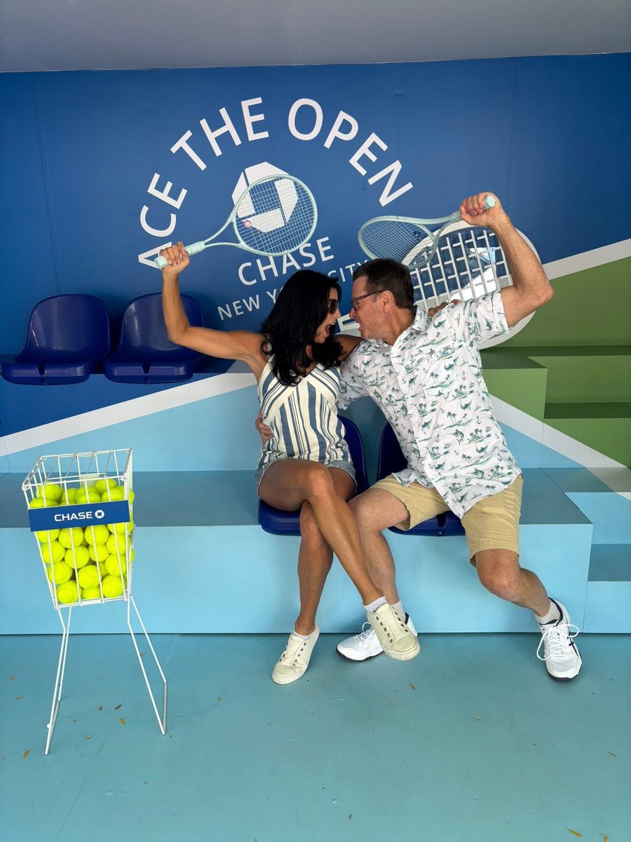 TomClarkStories's tweet photo. Having a great time @usopen , no blood….yet🤪. Better to be there so you don’t have to listen to BG running his lips on TV. #missingrafa https://t.co/ONpK7GkHdi