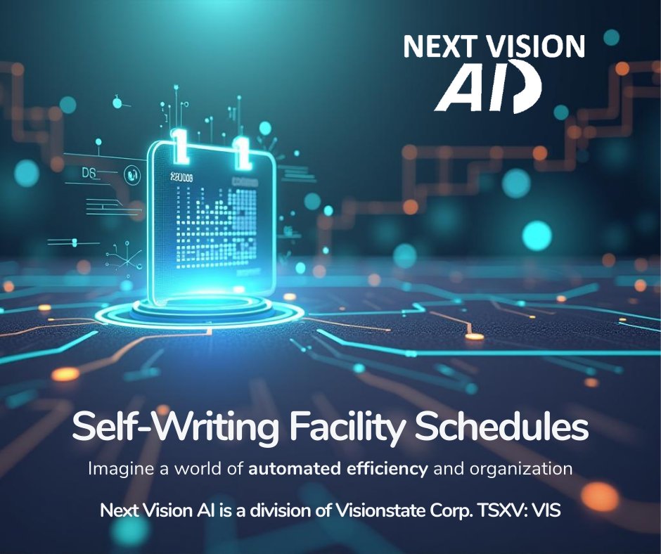 visionstate's tweet photo. What if your facility schedules could write themselves?
What if they optimized staffing, reduced inefficiencies, and saved costs β automatically?
π Something big is coming in September from Visionstate.
Stay tuned.
#AIInnovation #FacilityManagement #Visionstate #AI $VIS.V https://t.co/UVNEb0flUy