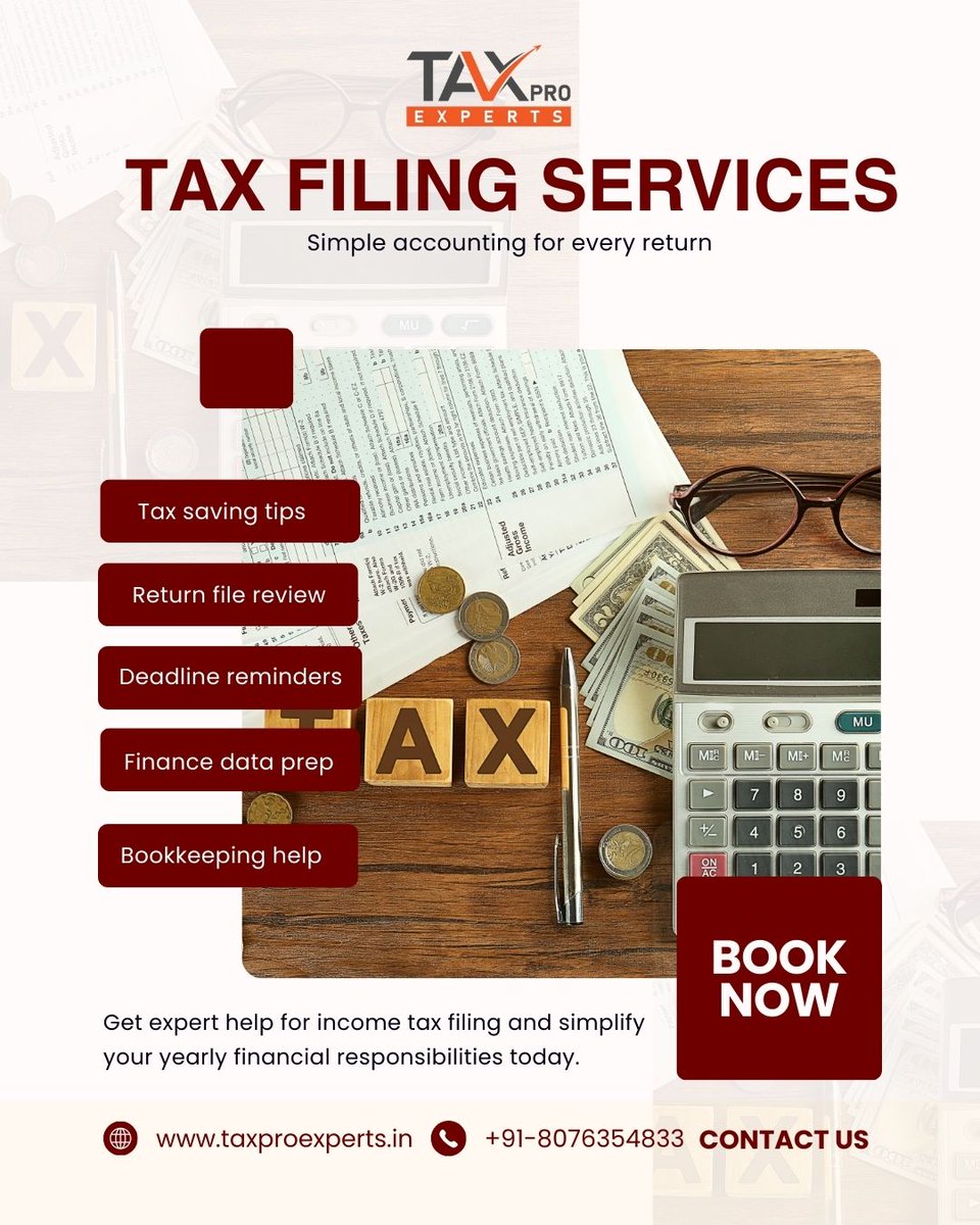 NaveenChau92460's tweet photo. 📊 Smart Accounting Solutions for Your Business Success
अपने बिज़नेस को नई ऊँचाई पर ले जाएँ 🚀
TaxPro Experts के साथ पाएँ –
✅ Financial Reporting
✅ Tax Strategy
✅ Bookkeeping
#AccountingSolutions #TaxProExperts #taxproexperts #taxpro #experts https://t.co/fWniUFaOLy