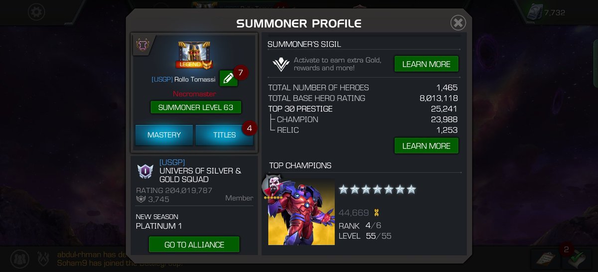 Just Tigra things❤️🐯🥰 (@rollotomassi17) on Twitter photo Some great intern recommnded to include top 30 champs for prestige <a href="/MarvelChampions/">Marvel Contest of Champions</a>
We have over 200 champs. Why can't we have top 100 champs for prestige? Some great intern recommnded to include top 30 champs for prestige <a href="/MarvelChampions/">Marvel Contest of Champions</a>
We have over 200 champs. Why can't we have top 100 champs for prestige?
