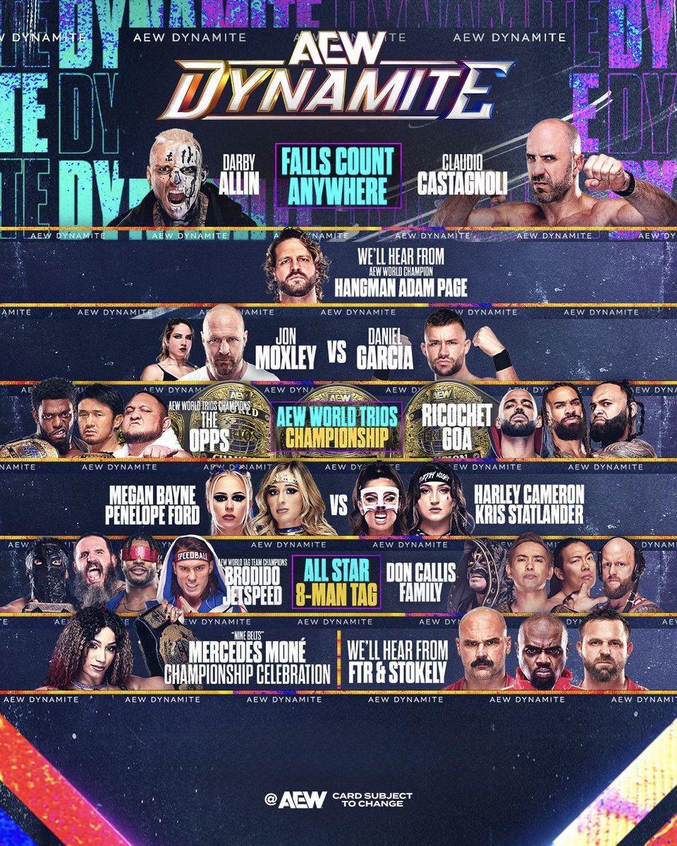 Norbert Feuillan (@norbertfeuillan) on Twitter photo Après un incroyable #ForbiddenDoor désormais disponible à la demande sur <a href="/WarnerTVNext/">Adult Swim x Warner TV Next</a>, on vous retrouve ce soir avec #AEWDynamite à 21h10 depuis la mythique 2300 Arena de Philadelphie, anciennement maison de l'Extreme, aujourd'hui résidence de l'Élite du catch !
Le mardi c'est Après un incroyable #ForbiddenDoor désormais disponible à la demande sur <a href="/WarnerTVNext/">Adult Swim x Warner TV Next</a>, on vous retrouve ce soir avec #AEWDynamite à 21h10 depuis la mythique 2300 Arena de Philadelphie, anciennement maison de l'Extreme, aujourd'hui résidence de l'Élite du catch !
Le mardi c'est
