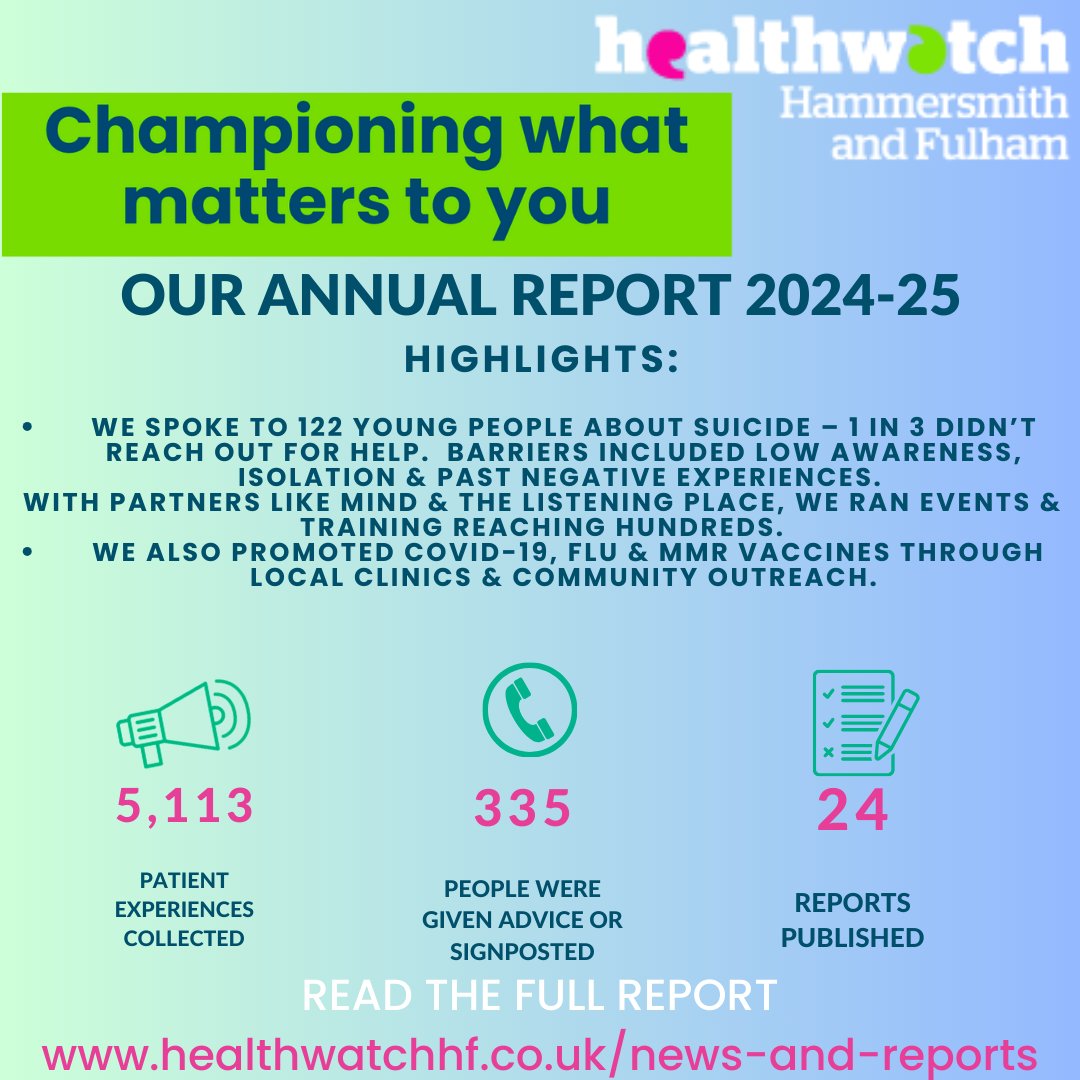 Healthwatch Hammersmith & Fulham tweet media