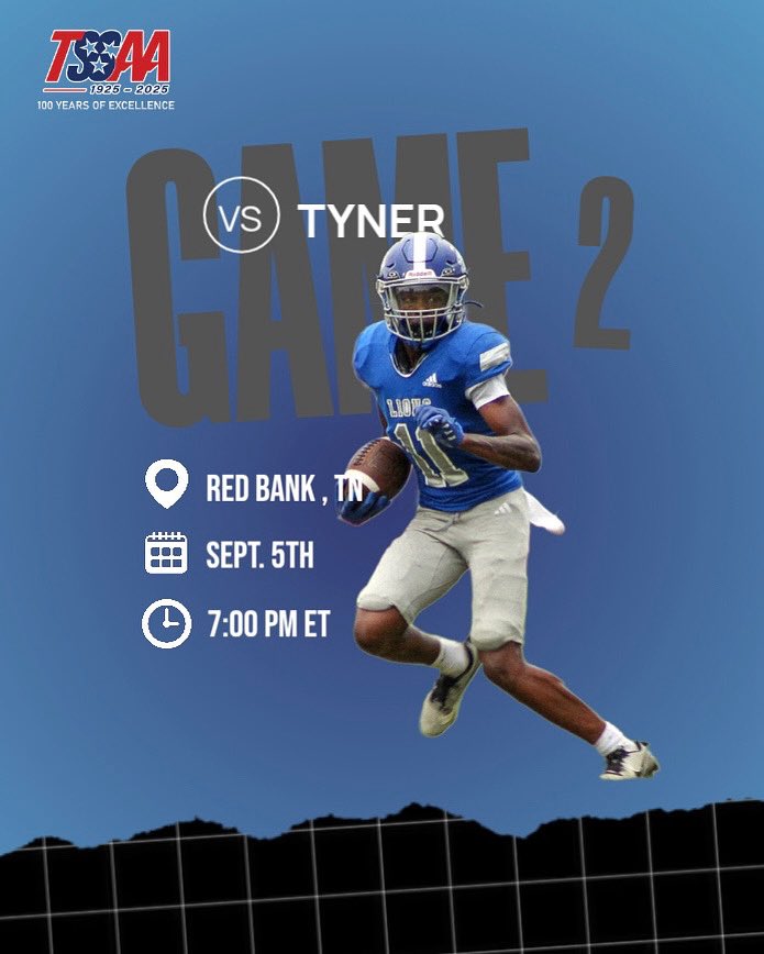 Game 2‼️
🆚 Tyner Academy
📍 Red Bank Community Stadium (Tom Weathers Field)
⏰ 7:00PM

👉 Beat us there! Don’t meet us there! 💪🐾

#WhyNotYou
#BankBUILT🦁