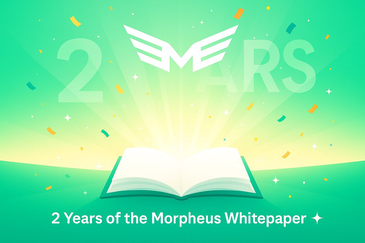🌟 2 Years Since It All Began 🌟

📘 The release of the Morpheus Whitepaper marked the start of a new experiment in decentralized AI

🌐 Two years later, the foundations are stronger than ever  
🚀 What comes next will define the future 
👀 Stay tuned