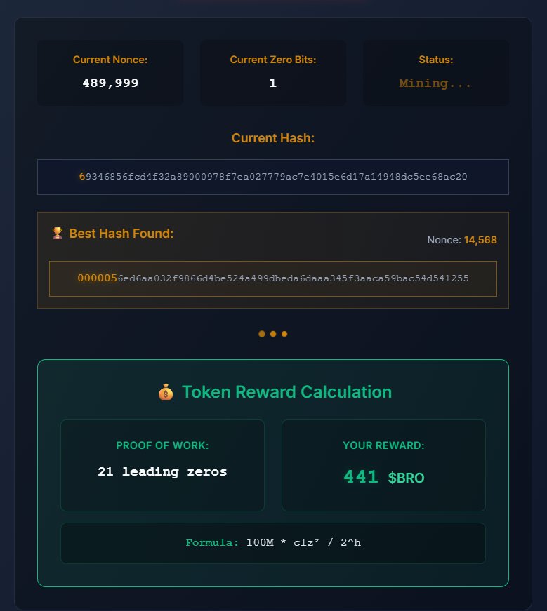 Create a Bitcoin wallet if you don't have one

- Fund it with at least 50 dollars BTC

Go to 👇

bro.charms.dev

Mint $BRO token live on the Bitcoin Chain

This is the first Memecoin that will be minted on the BitcoinOS, which will run on all UTXO chains without a