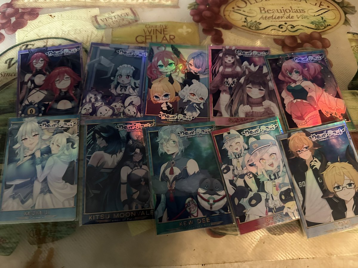 Look at this amazing cards that I just got :3 they all are sosososo cute <a href="/projectdemipact/">DEMI•PACT【 VTuber Agency 】</a> / <a href="/_VTCards_/">VT.Cards</a>