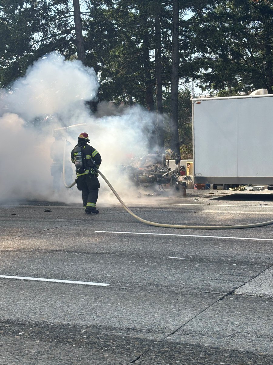 This was from a car fire SB I-5 near SR 516 a little earlier. No injuries.