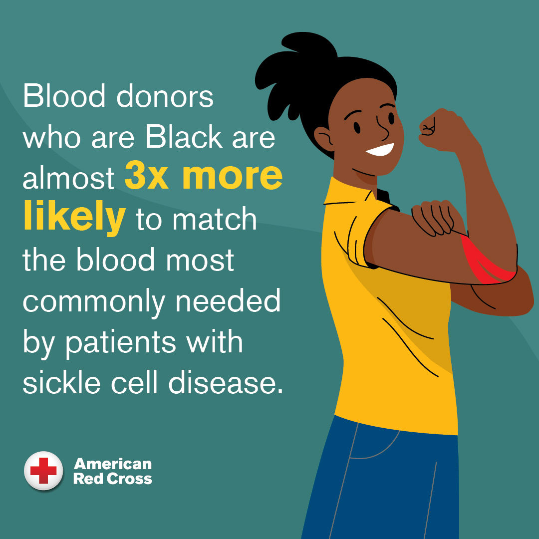 September is #SickleCellAwarenessMonth. Blood donors who are Black are urgently needed to help patients with #SickleCell get the best match. Make an appointment to donate today.
🔗 rcblood.org/37RKNdI
#BlackBloodDonorsNeeded #TeamUp4SickleCell