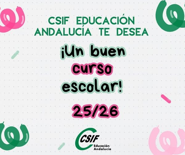 🍏✨Desde CSIF Educación Andalucía os deseamos un muy buen curso 2025/2026
Saludos y recuerda que estamos a tu servicio

💚💚 CSIF Educación Andalucía – PROFESORADO DE RELIGIÓN
#OrgullososdeSerDocentesdeReligión