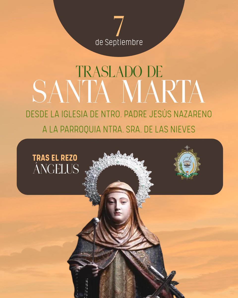 Traslado de Santa Marta a la parroquia