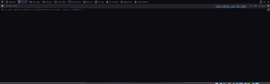 BankyT3ch's tweet photo. Exploring the DOM with DevTools ๐ โ using jQuery selectors to query blog post titles directly in the console. A simple way to filter and target specific content for debugging or automation. #cybersecurity #JavaScript #webpenetration https://t.co/9uH9SswKpJ