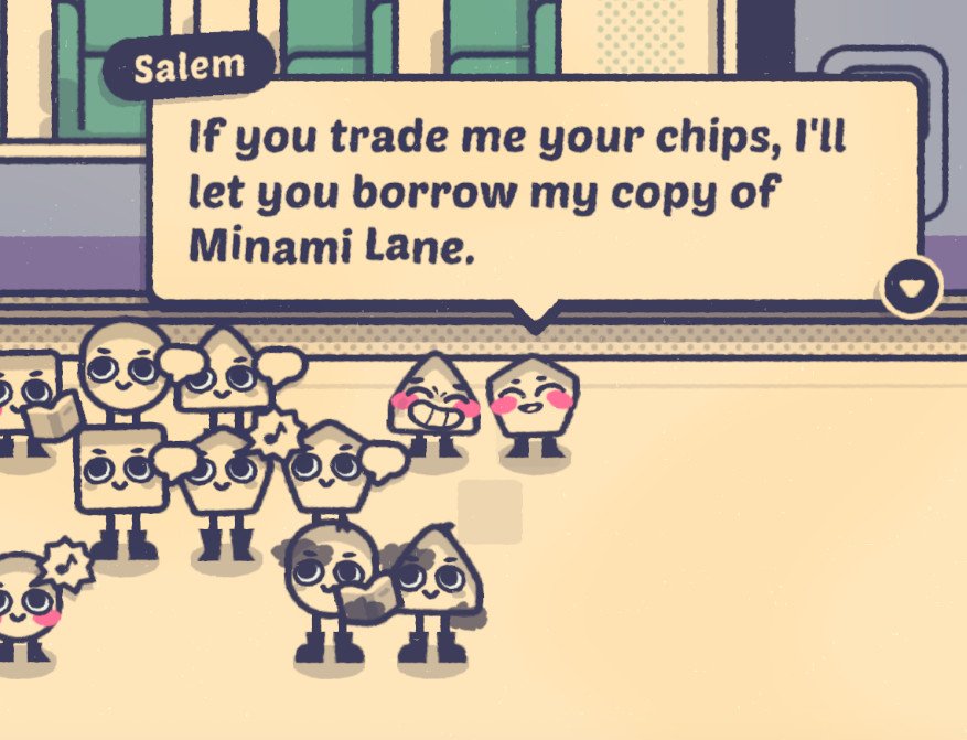 Just finished this little gem of a game. Lovely puzzles, everything is soooo smooth ☁️✨
(AND there's a Minami Lane reference hehe 😙)