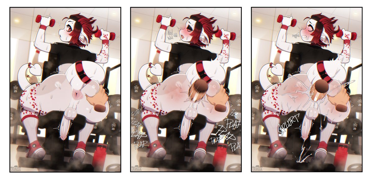 It's rude to turn down a helping hand at the gym, how else are you meant to get a deep stretch~? 💞🌸

Comm from <a href="/LeEpicFunnyMan/">Drunick</a> , thank you very much~!❤️